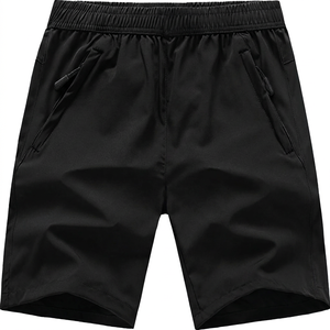 Pantalones Cortos de Playa para Hombre, Tejidos, con Cordón Ajustable, 100% Poliéster, Sólidos, Transpirables, Casuales - Product Image 3