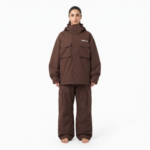 Conjunto de traje de esquí y snowboard para mujer, cálido, impermeable, a prueba de viento, holgado, ropa deportiva de invierno para exteriores - Product Image 1
