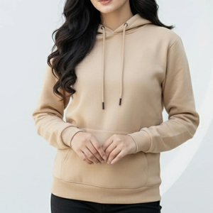 Buy Custom Oversized <b>Drop</b> Shoulder Hoodie Women Soft Fleece Pullover Warm Casual Loose Fit Streetwear Hooded Sweatshirt - Product Image 3