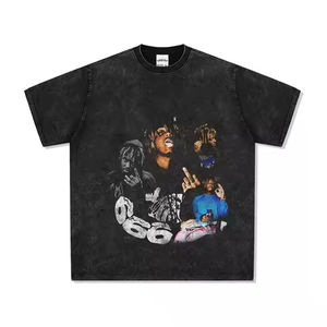 T-shirts pour hommes en coton 100% vintage, imprimés DTG, style streetwear, coupe ample et courte, vente en gros - Product Image 4