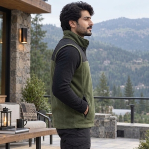 Gilet en polaire personnalisé avec tissu polaire doux, chaleur légère, coupe confortable, coutures durables et style moderne pour l'extérieur - Product Image 3