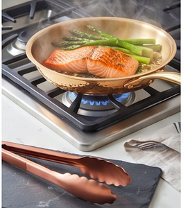 Modern Copper Sauce <b>Pan</b> With Lid Handmade Vintage Style Metal <b>Pot</b> For Kitchen Use Gas Use <b>And</b> Induction Cooker - Product Image 3
