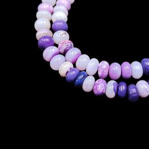 Collar de Cuentas Redondas Lisas de Ópalo Morado Natural, 7-8mm, Collar de Gemas Sueltas, Joyería de Moda al por Mayor - Product Image 6