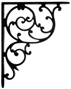 Support mural décoratif pliable et réglable en fonte de style vintage robuste pour étagère flottante, par Unicorn Handicrafts - Product Image 4