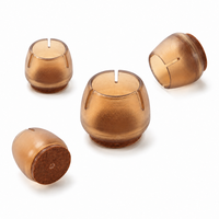 Protections de pieds de chaise en PVC marron, 20 mm, rondes, pour tables et chaises