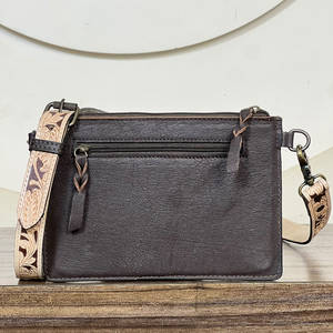 Bolso Bandolera de Cuero Genuino de Vaca Rústico Hecho a Mano para Mujer, Bolso de Hombro con Pelo de Vaca, Bolsos Cruzados Florales Hechos a Mano - Product Image 5