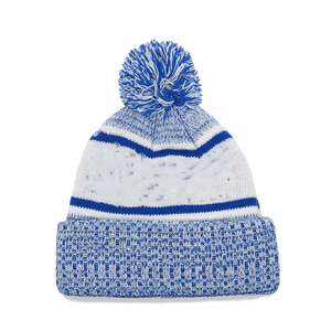 Ensemble bonnet et écharpe à franges Zeta Phi Beta, tricoté à la main, bleu et blanc, motif géométrique, style artisanal, pour la sororité et l'école - Product Image 5