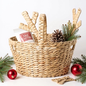 Cesta de regalo de la mejor venta, contenedores de almacenamiento de Jacinto tejido, cajas de almacenamiento de Navidad Vacaciones de Vietnam - Product Image 3