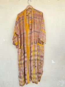 Kimono vintage fait à la main en soie Tye Dye pour elle robe de lune de miel kimono à fleurs en soie pour la plage - Product Image 5