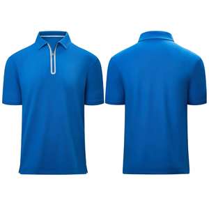 เสื้อโปโลผู้ชายสีดำคุณภาพสูง ผ้าถักโพลีเอสเตอร์ ระบายอากาศได้ดี ซับเหงื่อ แขนสั้น สีพื้น ผลิตตามสั่ง - Product Image 5