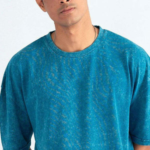 เสื้อยืดผู้ชายทรงโอเวอร์ไซส์ วินเทจ ล้างสีแบบแอซิดวอช ผ้าฝ้ายลำลอง สไตล์สตรีทแวร์ - Product Image 3