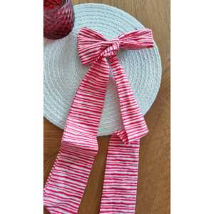 Pinza para el pelo con lazo de rayas rosas, accesorio elegante para el cabello para mujer, para sombreros tipo pescador - Product Image 4