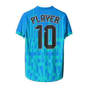 Custom Personalized Breathable Anti Bacterial Men's Soccer Jerseys Half Sleeve Custom Team Names & Numbers 100% Polyester Jersey - Product Image 3