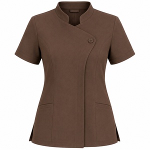 New Arrival Modern Medical <b>Scrub</b> <b>Set</b> Women Nursing Uniform Short Sleeve Top And Pants Workwear For Hospital Use - Product Image 2