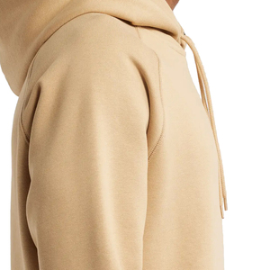 Sweat à capuche unisexe en molleton de coton épais, coupe oversize, beige uni, style streetwear, pour homme, vente en gros personnalisée - Product Image 4