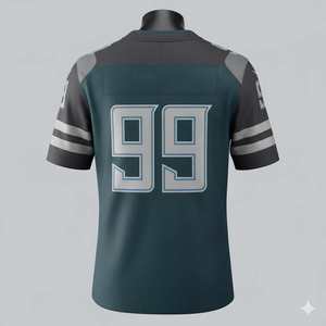 Jersey de Fútbol Americano Corto y Transpirable, Estilo Nuevo, Unisex, Personalizable con Nombres de Equipos y Colores, Tallas Variadas, Venta al Por Mayor, Económico - Product Image 3