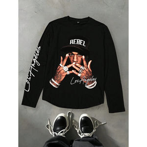 Camiseta Estampada 100% Algodón para Hombre, Corte Regular, Cuello Redondo, Estilo Vintage, Manga Regular, Transpirable y Sostenible - Product Image 5