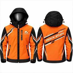 Chaqueta Softshell Impermeable Personalizada con Capucha para Unisex, Ropa de Trabajo Informal de Otoño para Exteriores con Cremallera Frontal y Logotipo - Product Image 5