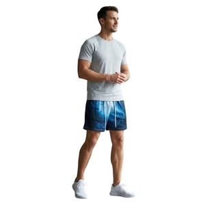 High Quality Mesh Fabric Athletic Fitness Shorts 100% Polyester Gym Workout Mesh Shorts Men's Breathable Mesh Athletic Shorts - Product Image 2