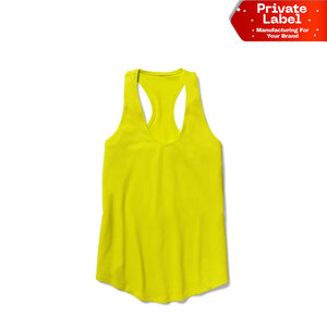 Débardeur côtelé brodé personnalisé pour femme, marque privée, vente en gros ODM, débardeur sans couture pour femme, couleur personnalisée, gilet de sport - Product Image 1