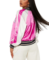 Nouvelle Veste Bomber Courte en Satin pour Femme, Style Tendance, Vente en Gros, Logo Personnalisé, Matelassée et Respirante