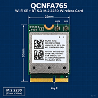 Carte Réseau Sans Fil WiFi 6E QCNFA765 5970Mbps Tri-Bande 2.4G 5G 6G M.2 2230 BT 5.3 Ethernet pour Ordinateur Portable – Vente en Gros