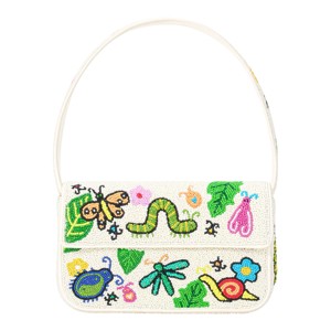 Handmade Palm <b>Tree</b> Striped Beaded Shoulder <b>Bag</b> | Tropical Beach Resort Flap Clutch Purse for Women. - Product Image 3