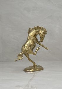 Sculpture de licorne en laiton doré, figurine de créature fantastique de collection pour décoration intérieure haut de gamme - Product Image 6