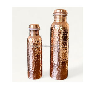 Pure <b>Copper</b> Eco-Friendly Water <b>Bottle</b> with Leak Proof Cap for Boiling Water Applicable Home Office Travel & Unisex Use - Product Image 5