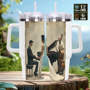 Vaso de acero inoxidable de 40 oz con logotipo personalizado para clubes de tiro con arco - Product Image 2