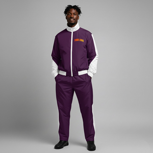 เสื้อแจ็คเก็ตและกางเกงจ็อกเกอร์สตรีทแวร์ผ้าฝ้ายแบบมีฮู้ด 2 สี พร้อมยางยืดที่เอว ชุดเซ็ต 2 ชิ้น สกรีนโลโก้ตามสั่ง ขายส่ง สำหรับผู้ชาย สีพื้น - Product Image 5