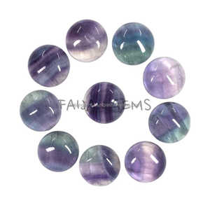 แผ่นคริสตัลฟลูออไรต์สีรุ้งธรรมชาติอัญมณีหลวมบำบัดสำหรับเป็นของขวัญเครื่องประดับจี้และแกะสลักหิน - Product Image 3