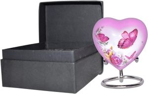 Luxury Aluminum Heart Cremation <b>Memorial</b> <b>Keepsake</b> Urn Ash Holder Featuring Durable Premium Exterior Craftsmanship - Product Image 2