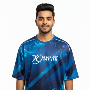 <b>Mens</b> Trendy Regular Fit Sublimation Polyester/Cotton Breathable Quick Dry T-Shirt Casual Streetwear - Product Image 1