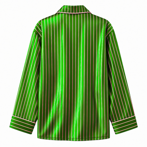 Alpha | Kapa | Alpha Sorority Women's Striped Pajama Set Button-Front <b>PJs</b> With Drawstring Pants Comfortable Sleepwear Loungewear - Product Image 4
