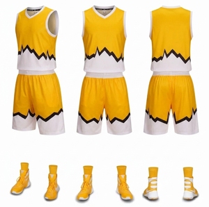 Ensemble de maillot de basket-ball unisexe uni sans manches à col en V, respirant, à séchage rapide, antibactérien, en polyester, pour tous - Product Image 5