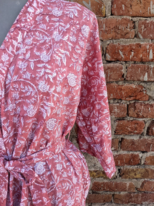 2026 Más Vendido: Bata tipo kimono con estampado de bloques y estampado Anokhi, para dama de honor, ropa de playa y uso casual para mujer - Product Image 5