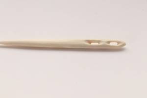 Aiguilles artisanales en corne de buffle écologiques, polies, style rustique antique, blanches, pour travaux de couture et décoration - Product Image 2