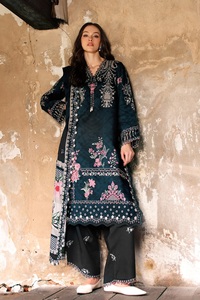 Vestido Lenin de primera calidad para damas, ropa de invierno, trajes Shalwar Kameez para mujeres en lino estampado digital de muy alta calidad. - Product Image 5