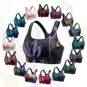 Pro Felt Custom Made Style Sports Bra Custom Printed Seamless Shockproof Gym Yoga <b>Running</b> Workout <b>Padded</b> Racerback Sports Bra - Product Image 1