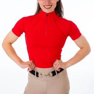 Chemise d'équitation à manches longues en tissu extensible de haute qualité OEM, chemise de compétition équestre noire, couche de base OEM - Product Image 1