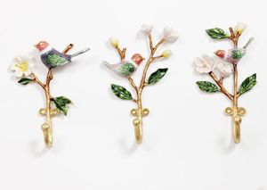 Rustic Metal Bird Wall <b>Hooks</b> With Colorful Animal Design For Clothing Storage Three Piece Set - Product Image 2