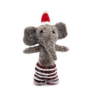 Knitted Elephant Christmas Decoration Handmade Traditional Cartoon <b>Animal</b> Figurine Indoor Holiday Decor Small Size Wall Hanging - Product Image 2