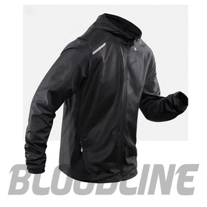 Veste coupe-vent noire à manches longues pour homme, vêtements d'extérieur pour l'automne, Bloodline - Product Image 1