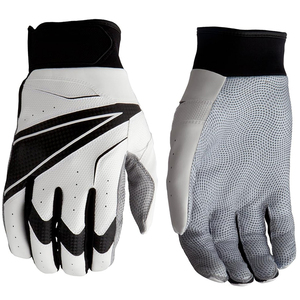 Sports Wear Men's Full Finger Breathable Baseball Batting Gloves with Custom Printed Design <b>Nylon</b> Material <b>Hook</b> & Loop Closure - Product Image 5