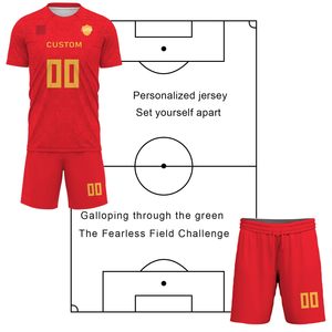 High Quality Oversized Soccer Uniform Team Wear 100% Polyester Lightweight Quick Dry Breathable Customizable - Product Image 5