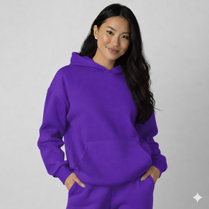 Hoodies personnalisés noirs en gros pour femmes, coupe oversize, en coton, avec logos, impression en relief de qualité, grammage lourd - Product Image 3