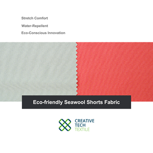 SWL-CW0215 Lana de mar reciclada PET/Poliéster/Spandex=42/50/8 P/D W/R Elástico en 4 direcciones Lana de mar reciclada sostenible para pantalones cortos - Product Image 5