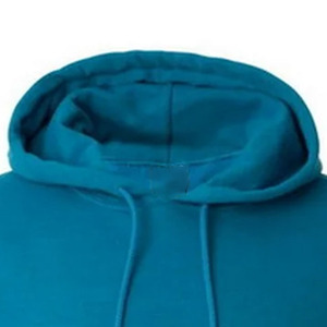 Sweat-shirt à capuche classique pour homme en coton molletonné épais, respirant, avec broderie 3D, cordon de serrage et poche, couleur saphir antique - Product Image 4