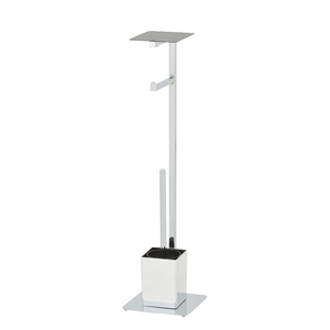 Modern Steel Freestanding Toilet <b>Paper</b> <b>Holder</b> With Plunger And Shelf For Bathroom - Product Image 3